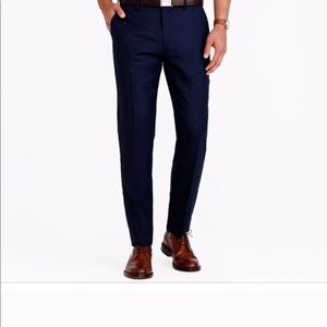 NWOT JCrew wool navy Bowery Classic slacks 33 34